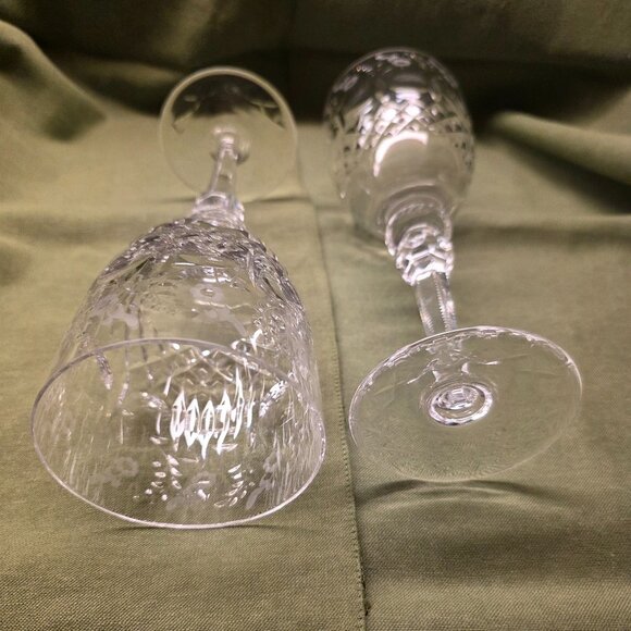 set of 2 Rogaska Crystal Gallia Vintage 9 1/4" Water Goblets Original Owner - Picture 6 of 10